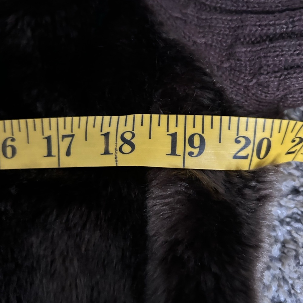 Tiara Y2K Vintage Faux Fur Ribbed Sweater Jacket junior size large - Picture 5 of 6
